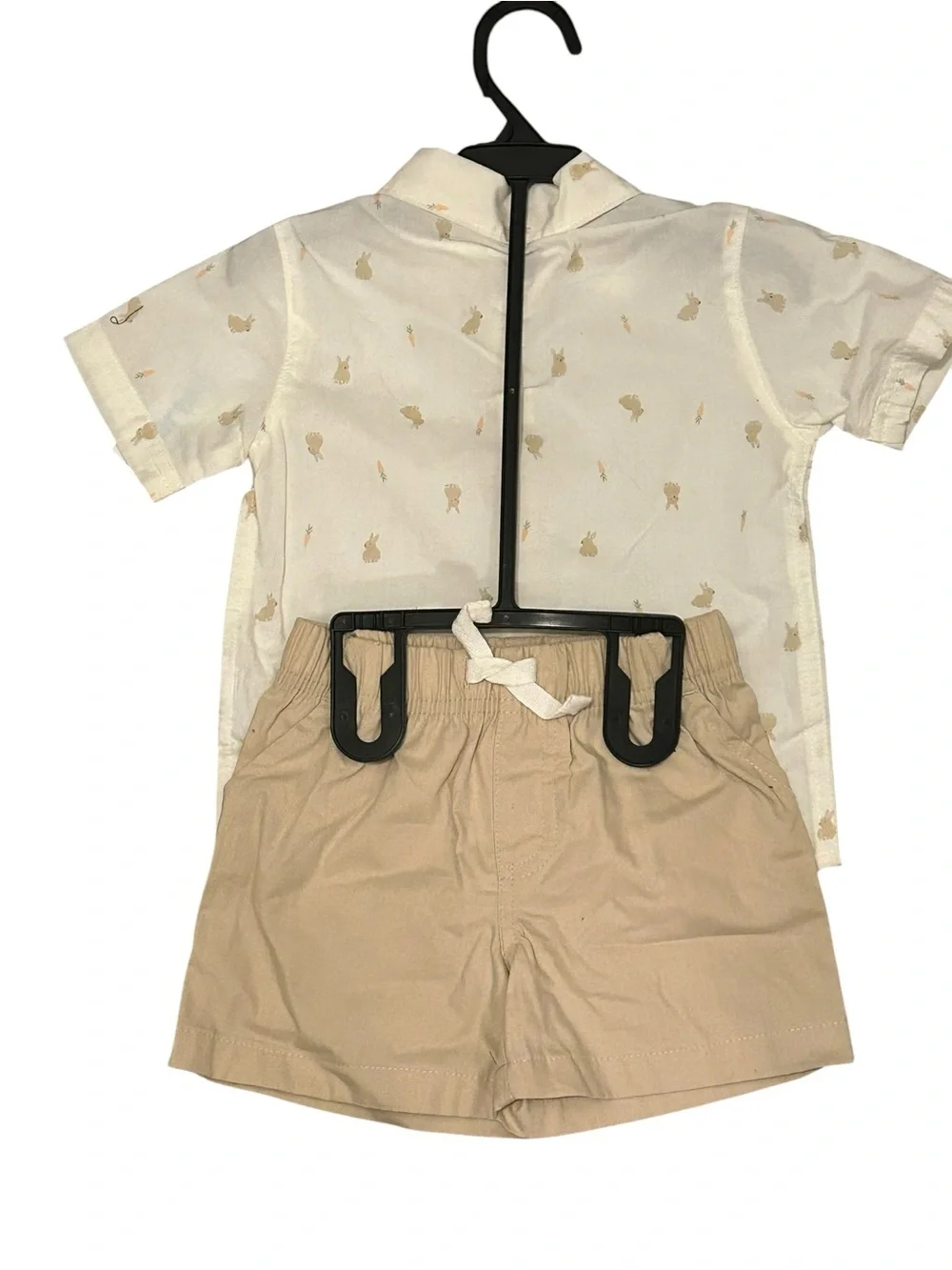 Carters Child of Mine toddler 18M boy 2 pc set button-up shirt w/khaki shorts